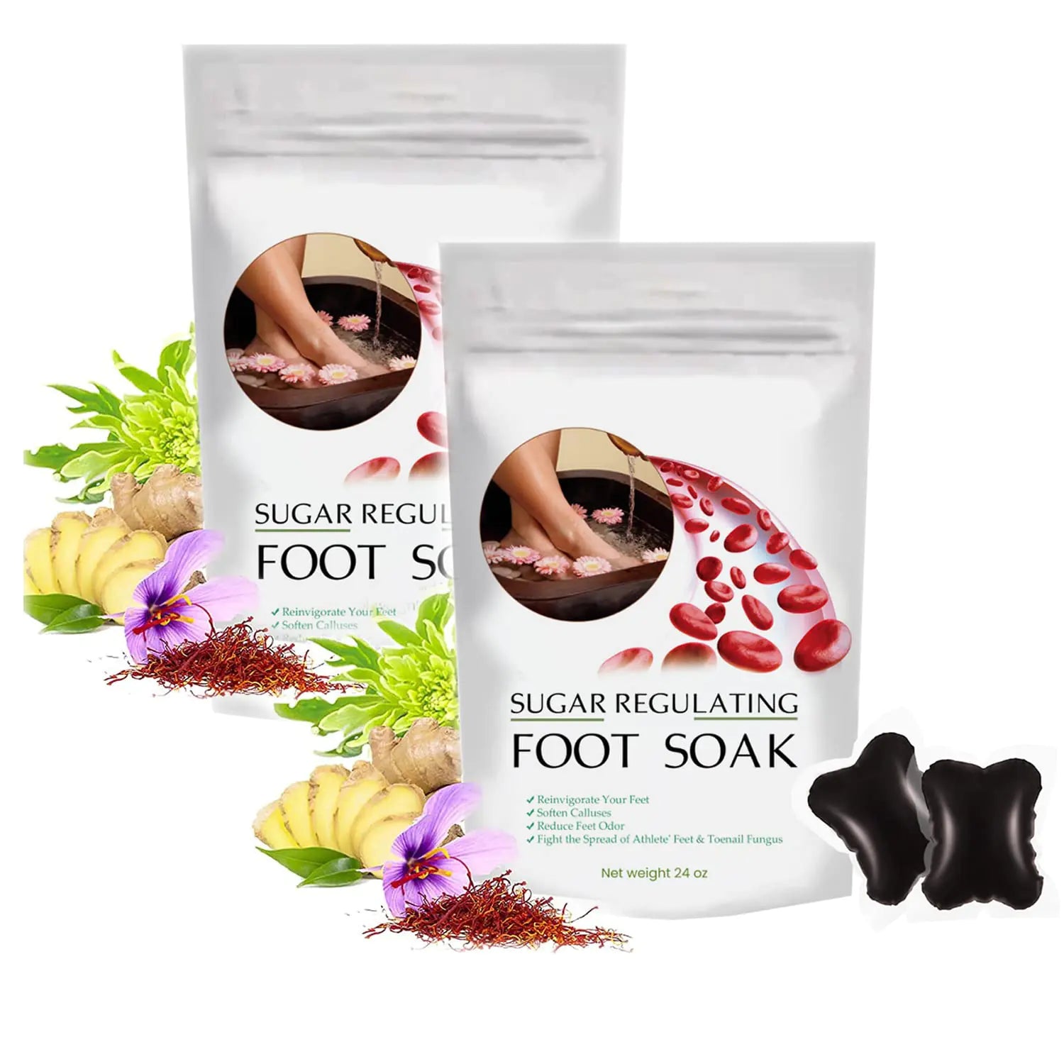 20Pcs Herbal Detox&Shaping Cleansing Foot Soak Beads,Body Detox Foot Soak Herbal Foot Cleaning Soak Beads Home Herbal Foot Massage Beads(2Pack/20 Pcs)